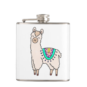 Cantil desenho animado feliz lama alpaca
