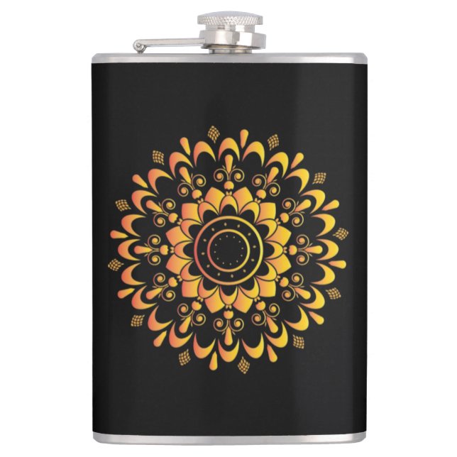 Cantil Desenho de Mandala Única Dourada-95747 (Frente)