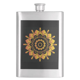 Cantil Desenho de Mandala Única Dourada-95748