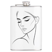 Desenho de rosto de mulher de uma linha n.o 3