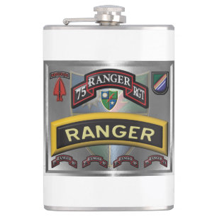 Cantil Desenho do 75º Regimento Ranger emoldurado