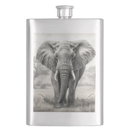 Cantil Desenho do Lápis de Elefante Africano