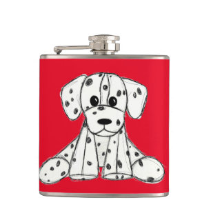 Cantil Desenho simples de um cão dalmata de pelúcia em pr