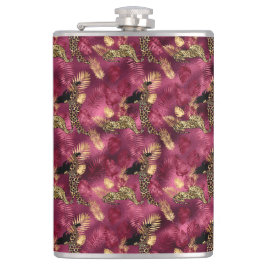 Cantil Design 10 da Série Burgundy e Dourada Leopard