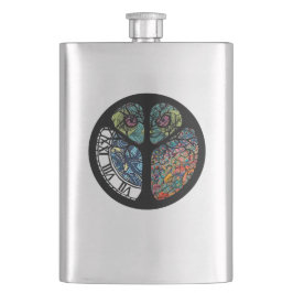 Cantil Design de Coruja de Árvore de Sinais de Paz Colori