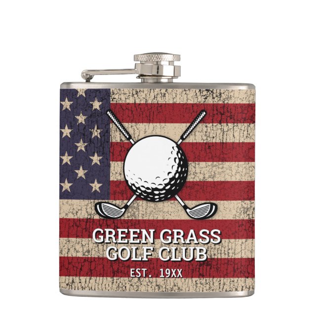 Cantil Design de Golfe com Bandeira Americana (Frente)
