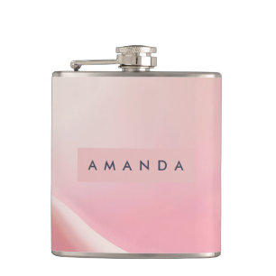 Cantil Design de Onda de Seda Rosa Suave Personalizado