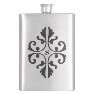 Cantil Design de rolagem com monograma