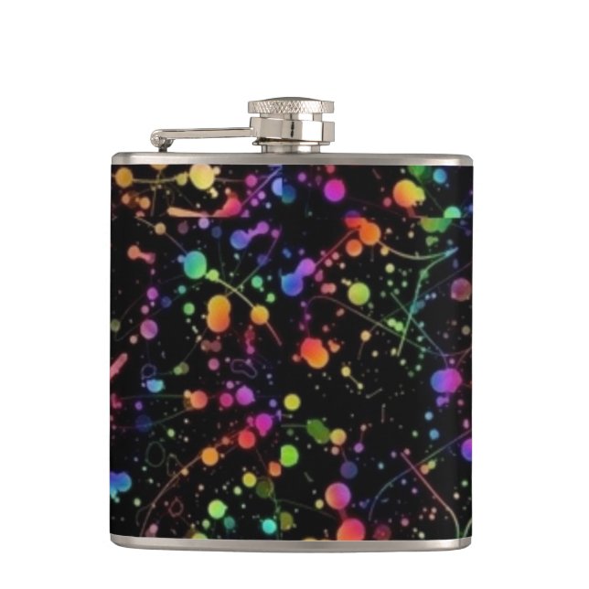 Cantil Design de Splatter de Pintura Multicolante - Flask (Frente)