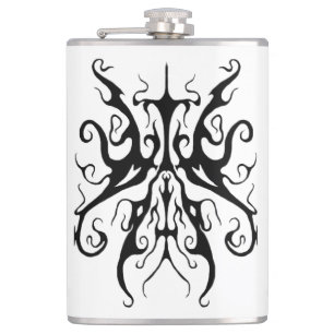 Cantil Design de Tatuagem Tribal Elegante - preto e branc