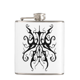 Cantil Design de Tatuagem Tribal Elegante - preto e branc