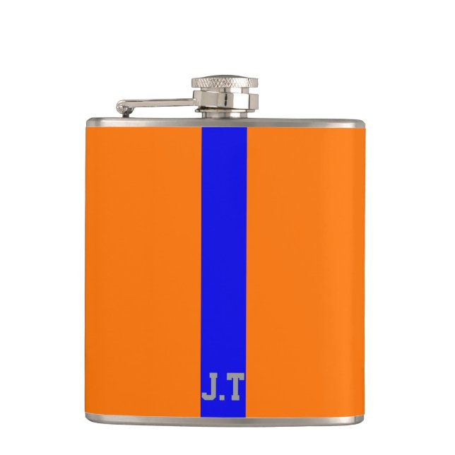 Cantil Design Esportivo Monograma Laranja e Azul (Frente)