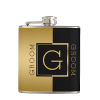 Design Geométrico Moderno Dourado e Preto