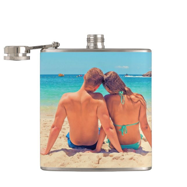 Cantil Design Your Own Photo Flask Gift Personalized (Aberto)