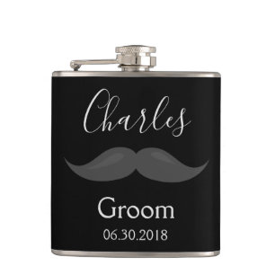 Cantil Despedida de solteiro Grole Flask Mustache