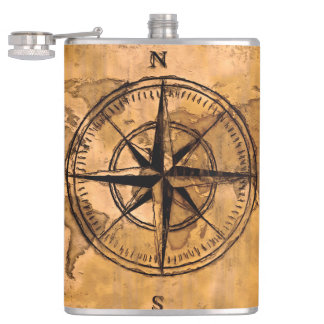 Cantil Destinos - Compass Rosa e Mapa Mundial