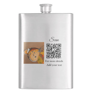 Cantil Detalhes simples do nome do animal código QR adici