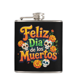 Cantil Dia das Morte Doces Caveiras Coloridas Calendulas