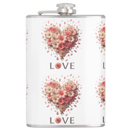 Cantil Dia do Namorados Romântico de Coração Floral Rosa