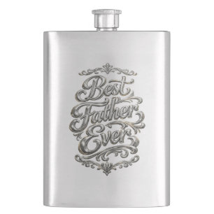 Cantil Dia dos Pais Frasco de Aço Inoxidável 8 oz