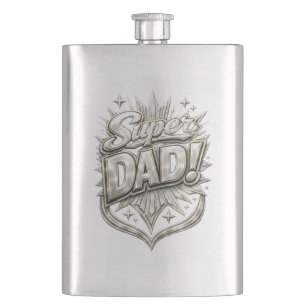Cantil Dia dos Pais Frasco de Aço Inoxidável 8 oz