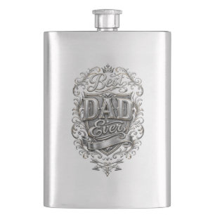 Cantil Dia dos Pais Frasco de Aço Inoxidável 8 oz