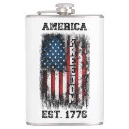 Cantil Distressed American Flag Freedom Est. 1776