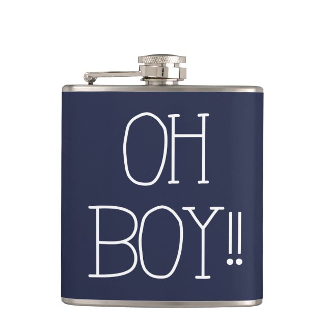 Cantil divertido, magro branco OH BOY!! letras | (Frente)