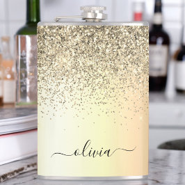 Cantil Dourada Glitter Girly Luxury Moderno Monograma Nom
