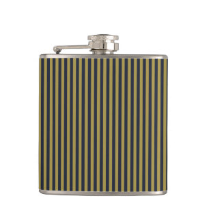 Cantil Dourado fino Elegante e Marinho Vertical Strips Ve