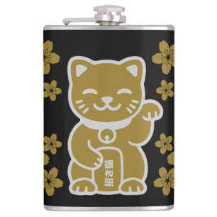 Cantil Dourado japonês Maneki-neko