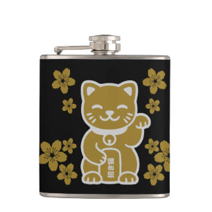 Cantil Dourado japonês Maneki-neko