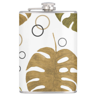 Cantil Dourado tropical: Monstera Leaf Watercolor