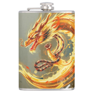 Cantil Dragão Amarelo Dourado