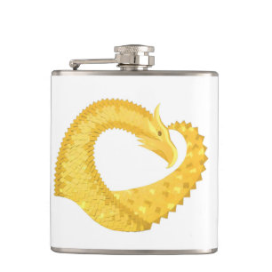 Cantil Dragão amarelo no branco