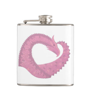 Cantil Dragão cor-de-rosa em branco