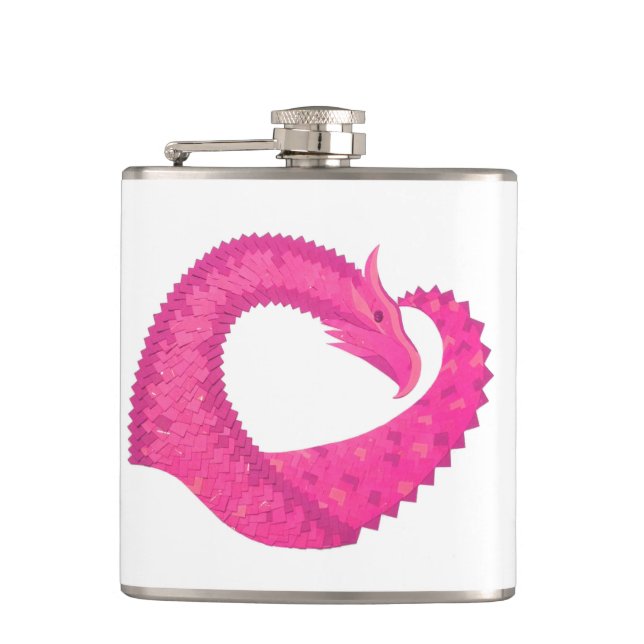 Cantil Dragão-coração rosa-quente em branco (Frente)