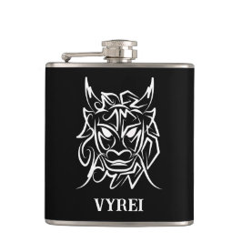 Cantil Dragão Tribal Negro e Branco