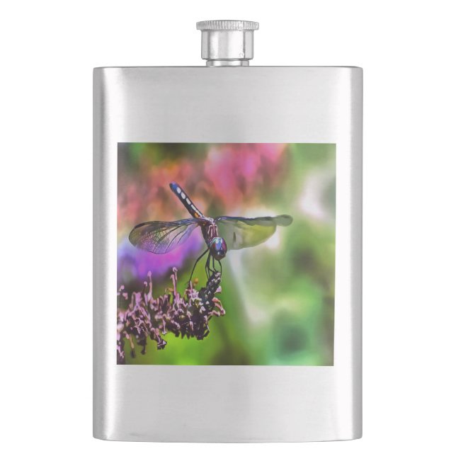 Cantil Dragonfly em pintura realística verde e azul (Frente)