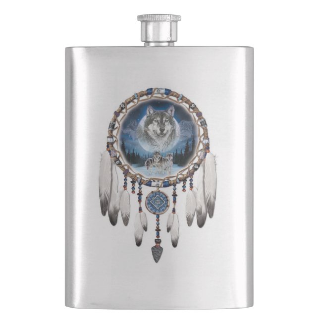Cantil Dream Catcher com fundo de lobo (Frente)
