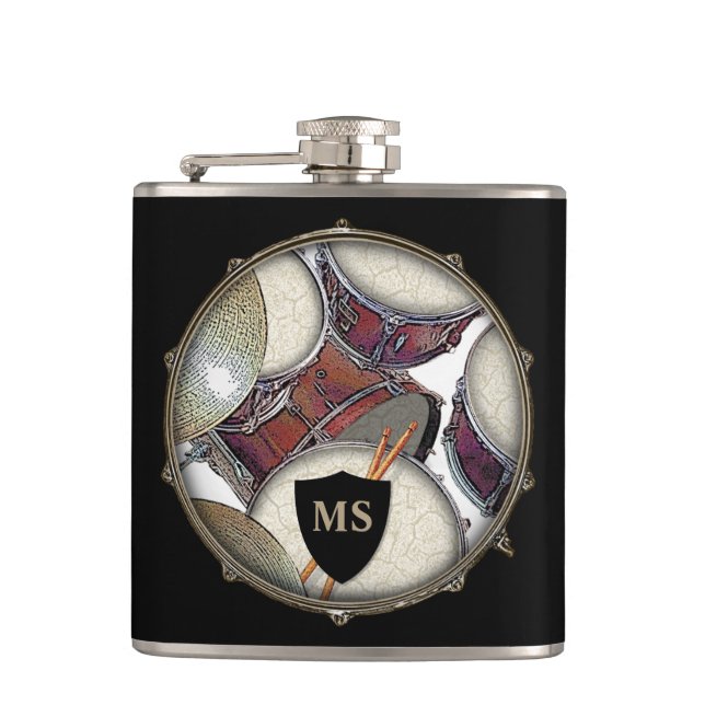 Cantil Drummer Monograma Snare Drum Kit Drumstick Musical (Frente)