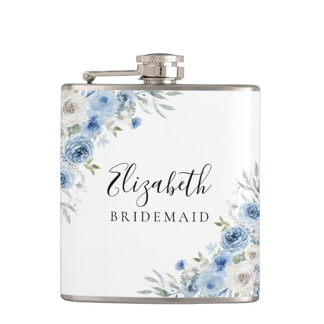 Cantil Dusty Blue Ivory Chá de panela Flask (Frente)