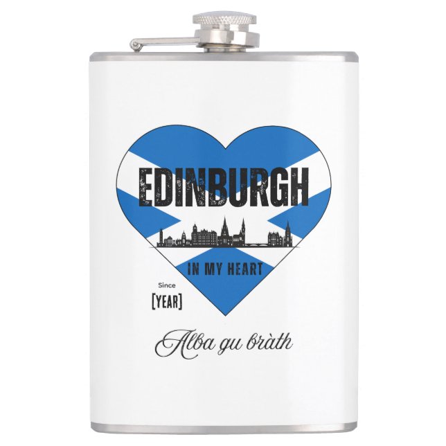 Cantil Edinburgh Scotland Skyline Heart - Desde [Ano] (Frente)