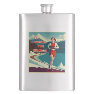 Cantil Ele está limpando a cozinha do corredor