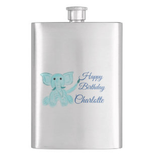 Cantil Elefante bebê aquarela feliz aniversário adicionar