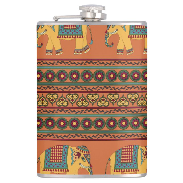 Cantil Elefantes Indianos, Laranja Tradicional Sem Costur (Frente)