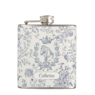 Cantil Elegante Blue Beige Equestrian Toile Nome