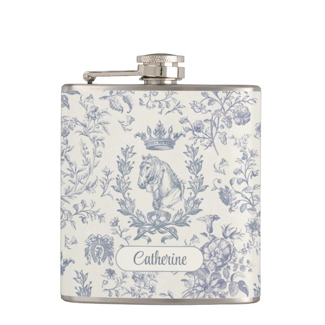 Cantil Elegante Blue Beige Equestrian Toile Nome (Frente)