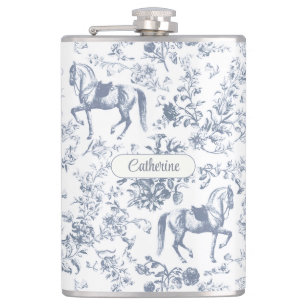 Cantil Elegante Blue Beige Equestrian Toile Nome