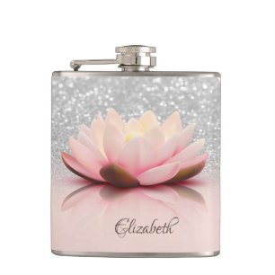 Cantil Elegante Glamouroso Feminino, Lótus Brilho Pratead